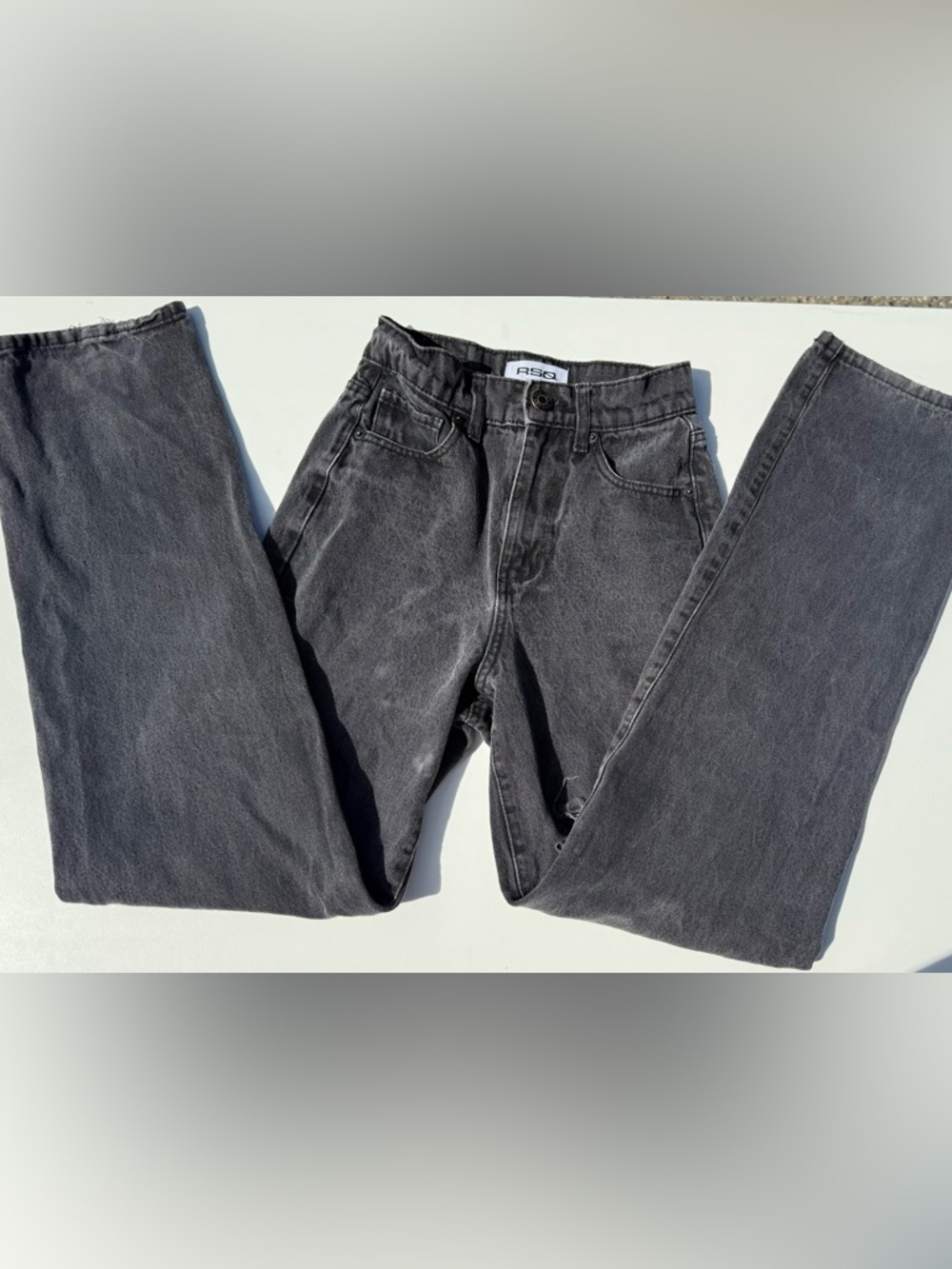 RSQ Women's Charcoal Destroyed Baggy  Jeans size 23